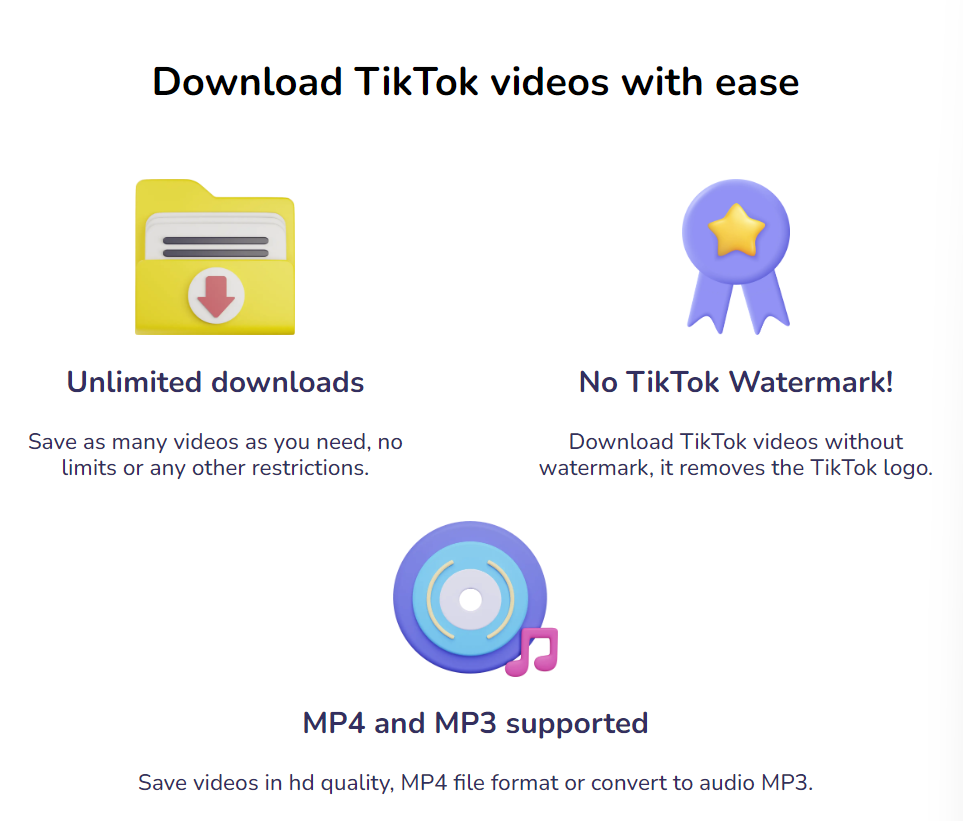 Download TikTok videos no watermark!